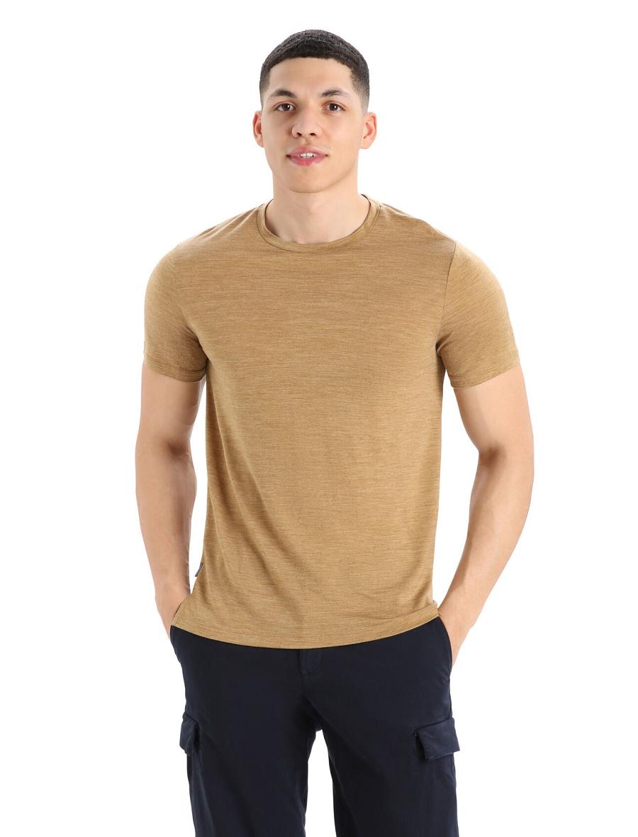 Koszulki Icebreaker Merino Sphere II Krótkie Sleeve Męskie Khaki | PL 1795BEXC